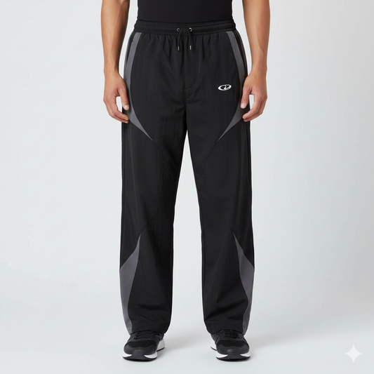 men wearing vintage patchwork black sport pant