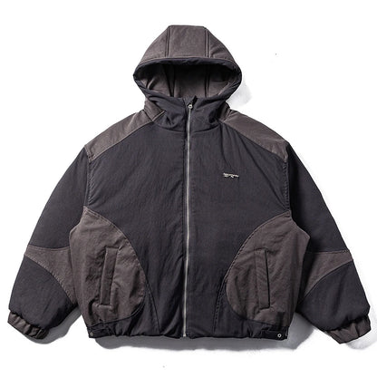 oversized padded coat front