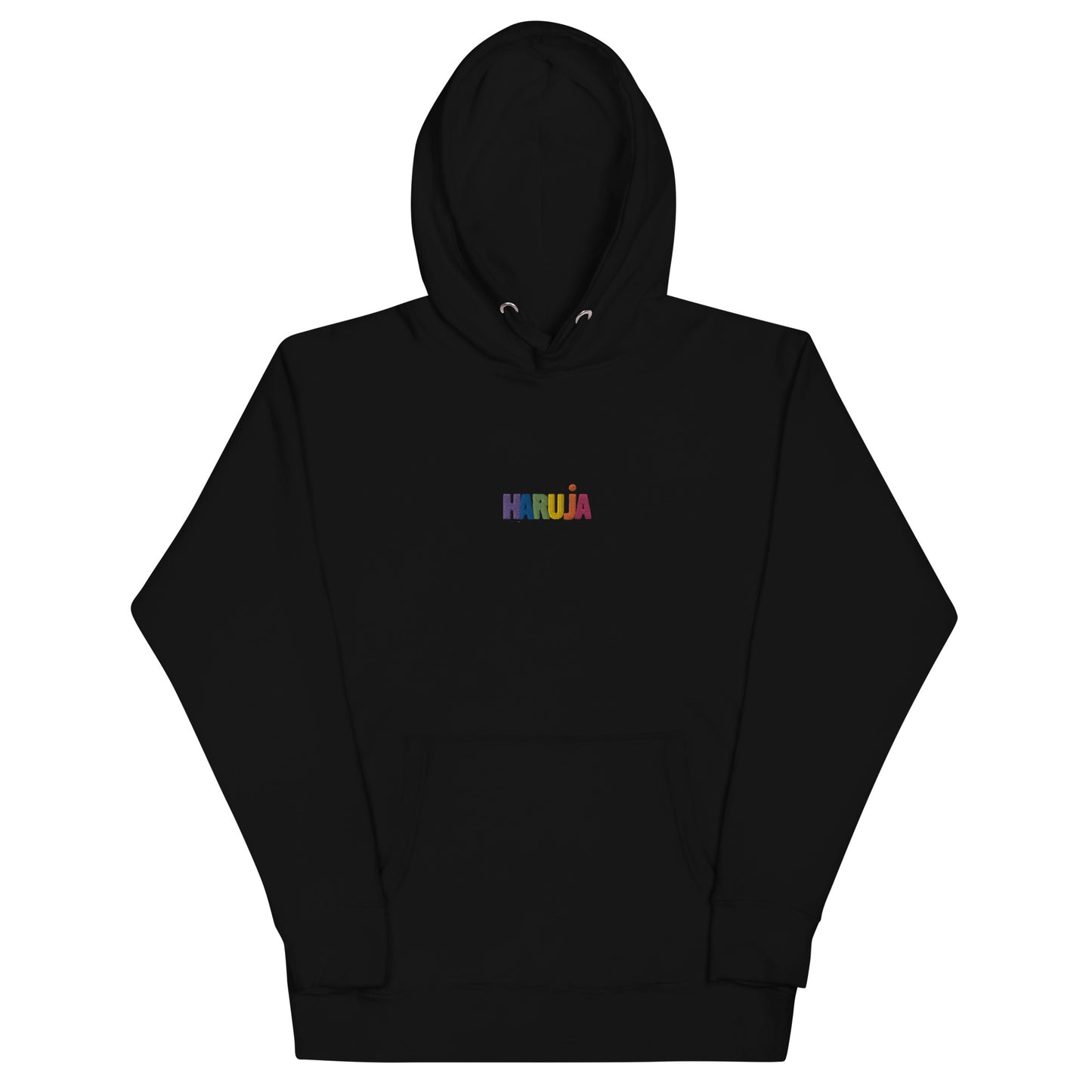 Haruja - Multicolored Embroidered black hoodie