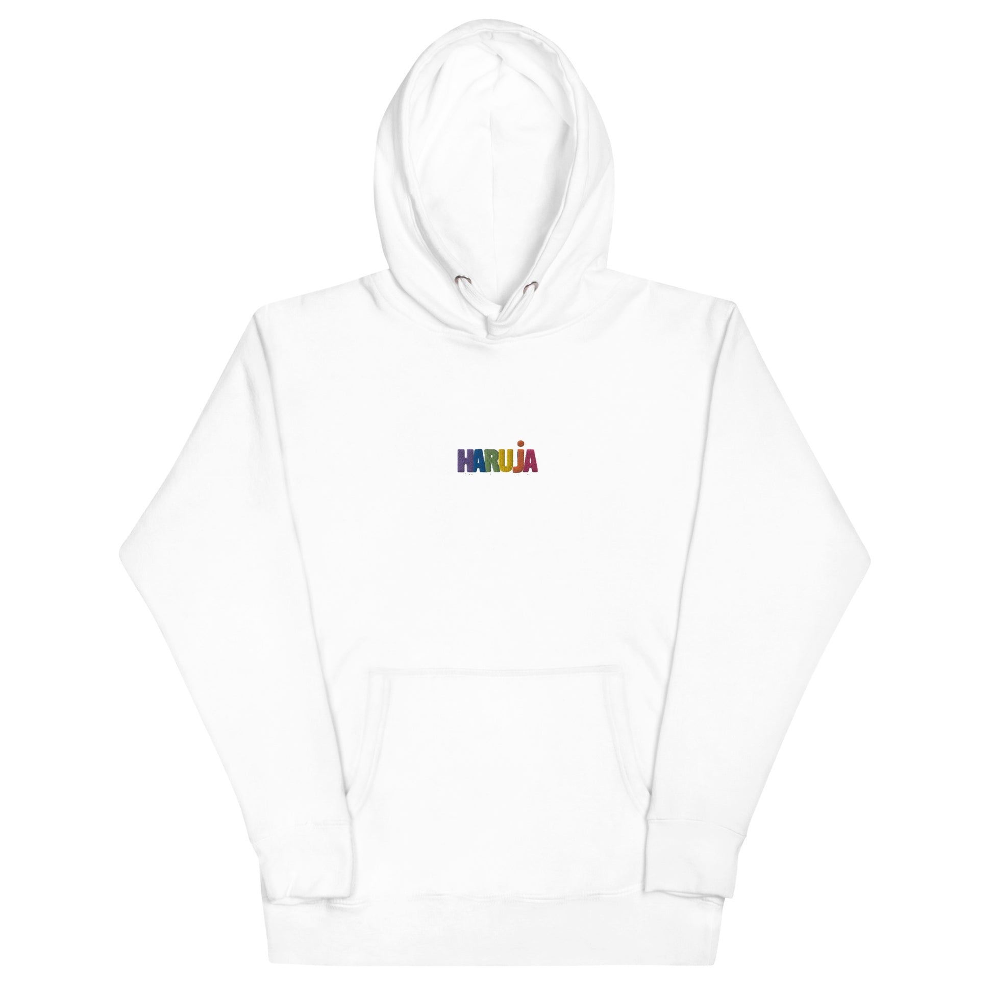 Haruja - Multicolored Embroidered white hoodie