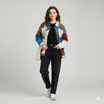 Haruja - Patchwork Denim Jean Jacket