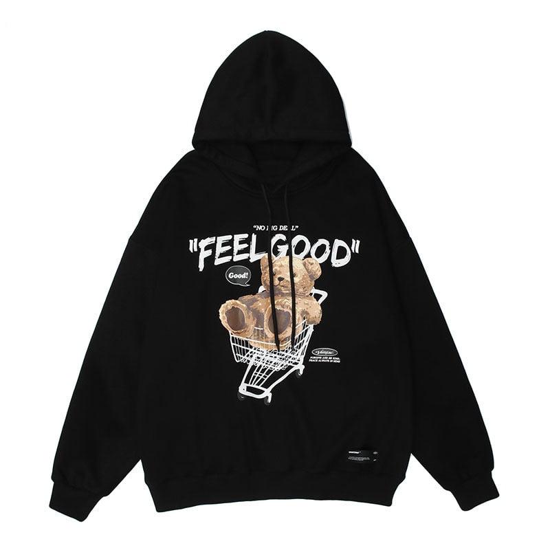 " Feel Good " Bear Hoodie