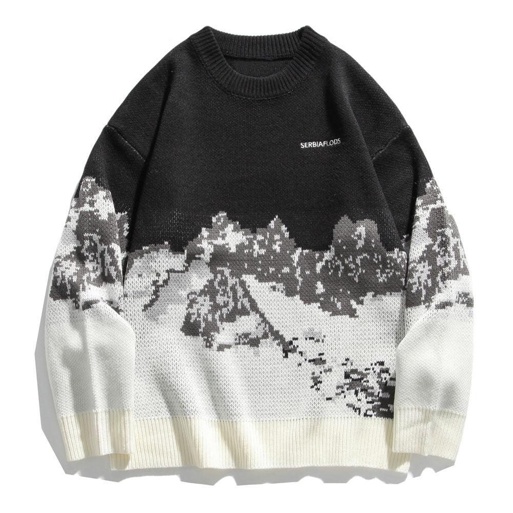 Snow Mountain Knitted Sweater – Haruja