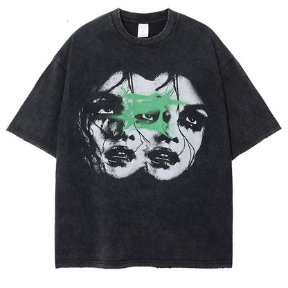 Haruja - Vintage Graphic Print Punk Tee front