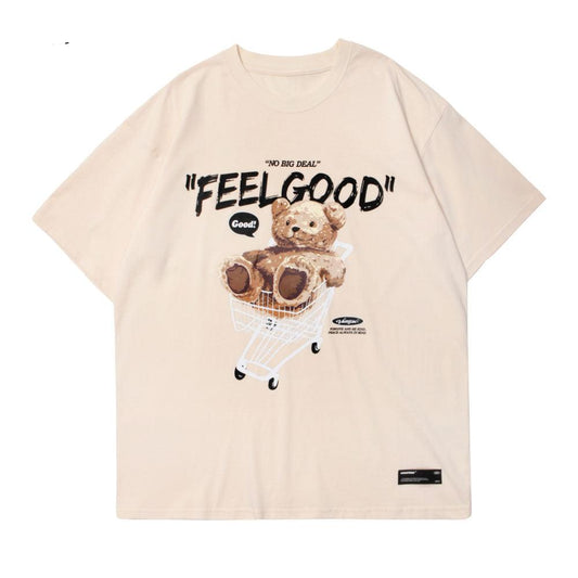 haruja- " Feel Good " Bear beige Tee