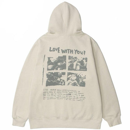Love With You Hoodie back khaki