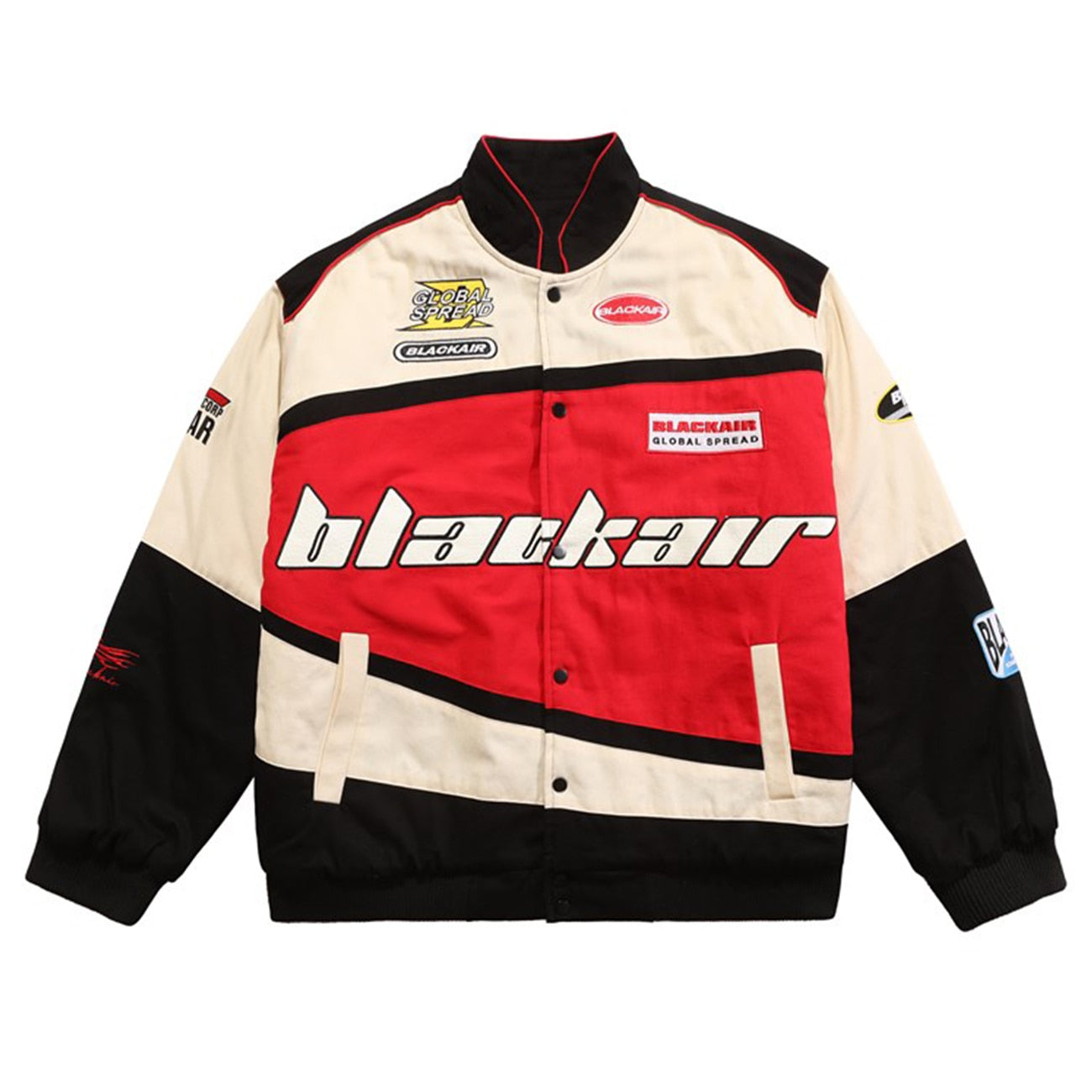 haruja - Baseball "BLACKAIR" Racing red Jacket
