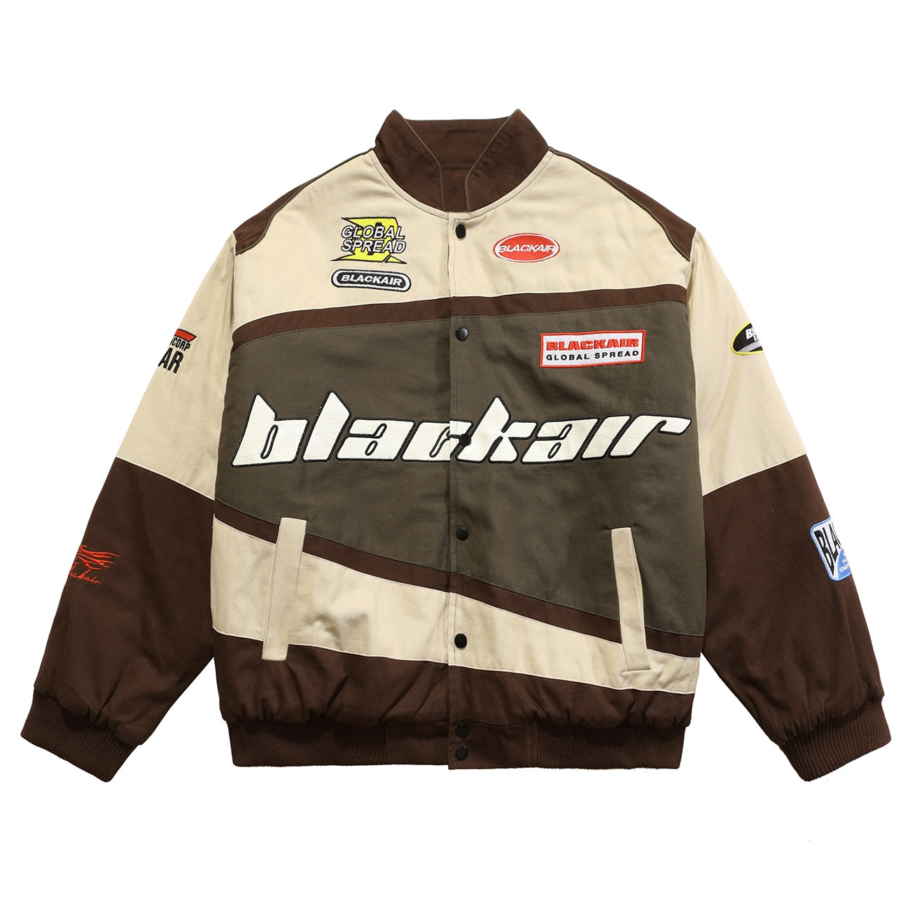 haruja - Baseball "BLACKAIR" Racing brown Jacket