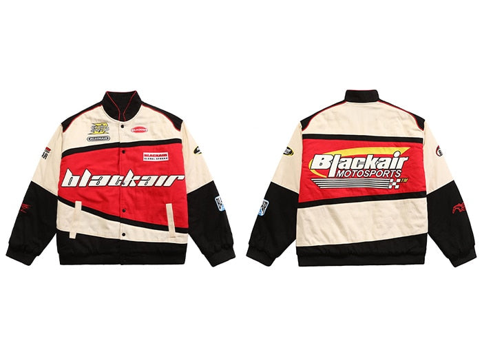 haruja - Baseball "BLACKAIR" Racing red Jacket