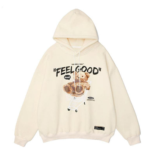 haruja - " Feel Good " Bear beige Hoodie