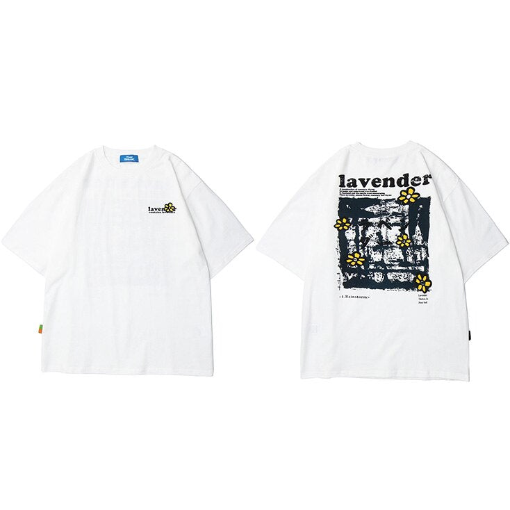 haruja lavender white tee 