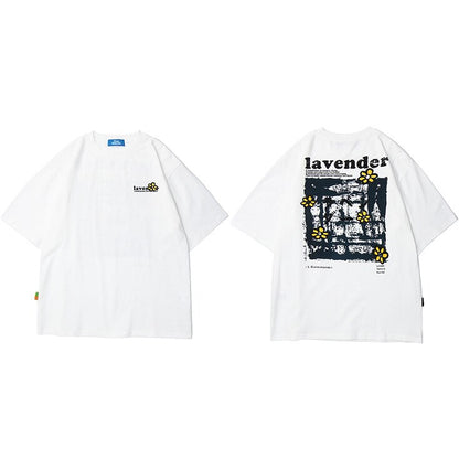 haruja lavender white tee 
