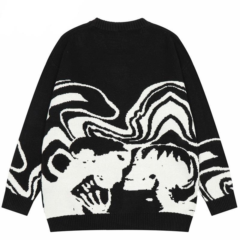 Haruja - Retro Painting Skull Sweater
