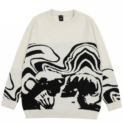 Haruja - Retro Painting Skull Sweater
