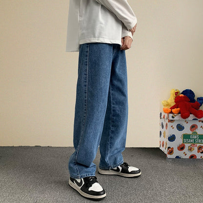 haruja streetwear baggy blue jeans