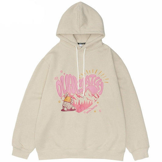 heart letter hoodie front